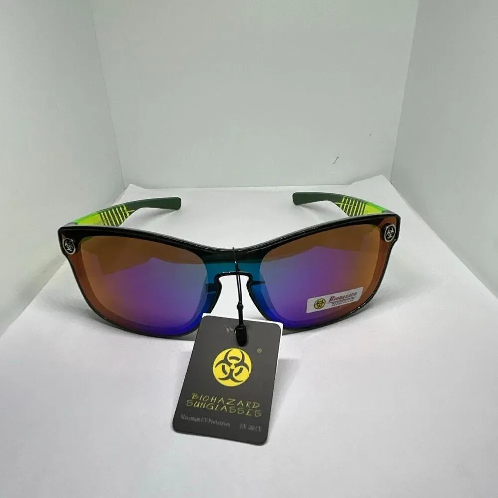 Biohazard Mirrored Lens UV400 Sunglasses